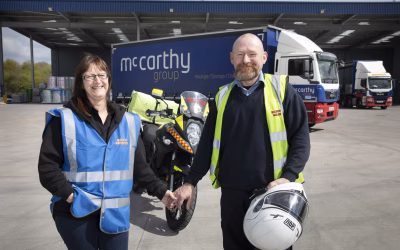 TRUCK DRIVER PHIL PUTS MOTORING SKILLS TO GOOD USE ON HIS BLOOD BIKE